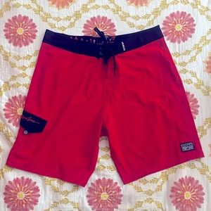 Maui and Sons - Red & Black Board Shorts